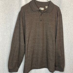 Men's long sleeve Haggar knit polo XL